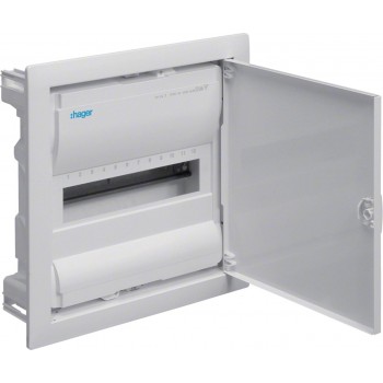 Flush Distr. Box w/ metal doors, 1 row, 12 mod., I