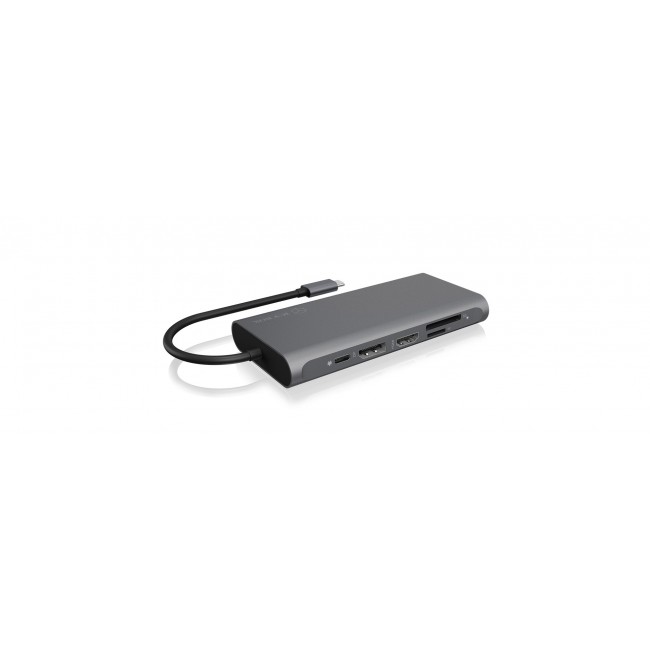 ICY BOX IB-DK4050-CPD Wired USB 3.2 Gen 1 (3.1 Gen 1) Type-C Anthracite