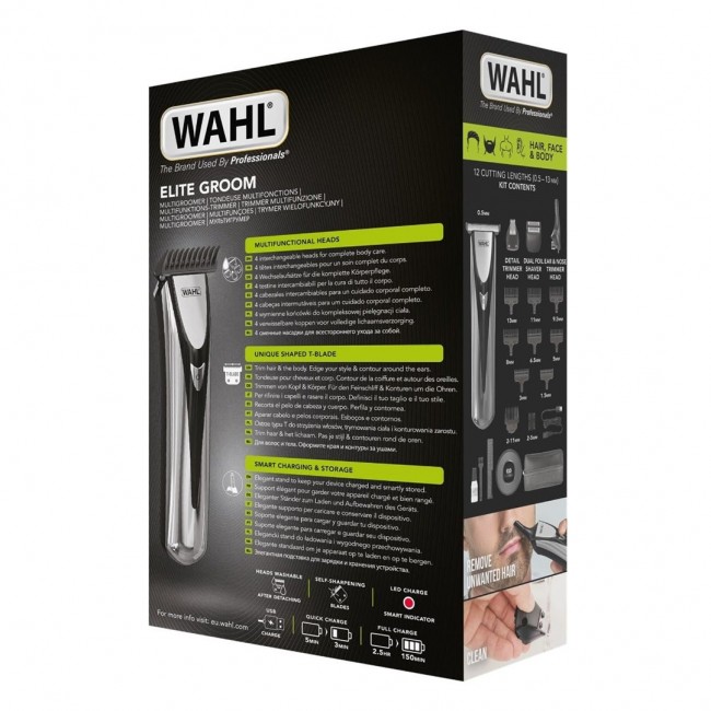 WAHL Elite Groom Black, Silver Lithium-Ion (Li-Ion)