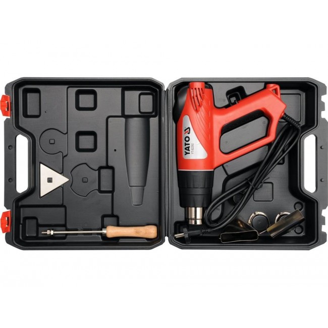 Yato YT-82292 heat gun Hot air gun 500 l/min 550 C 2000 W Black, Grey, Orange