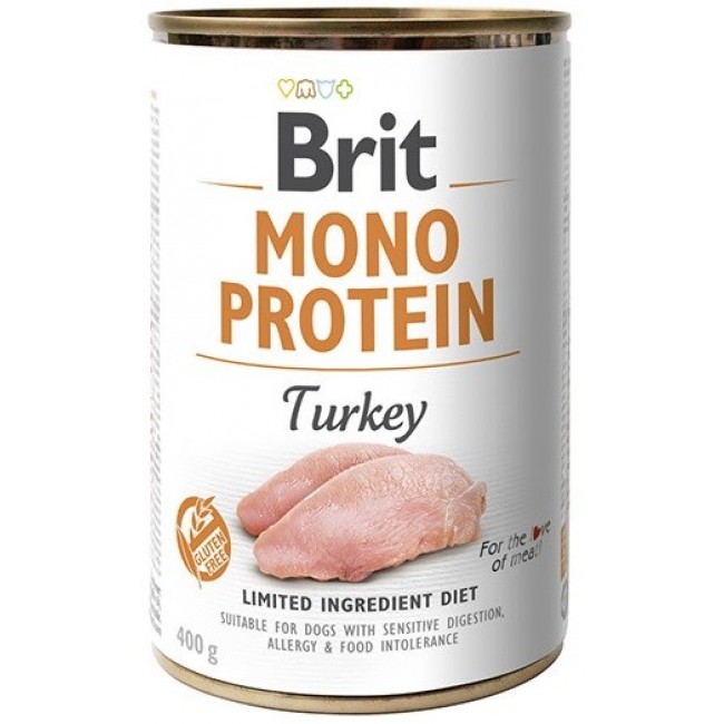 BRIT Mono Protein Turkey - wet dog food - 400 g