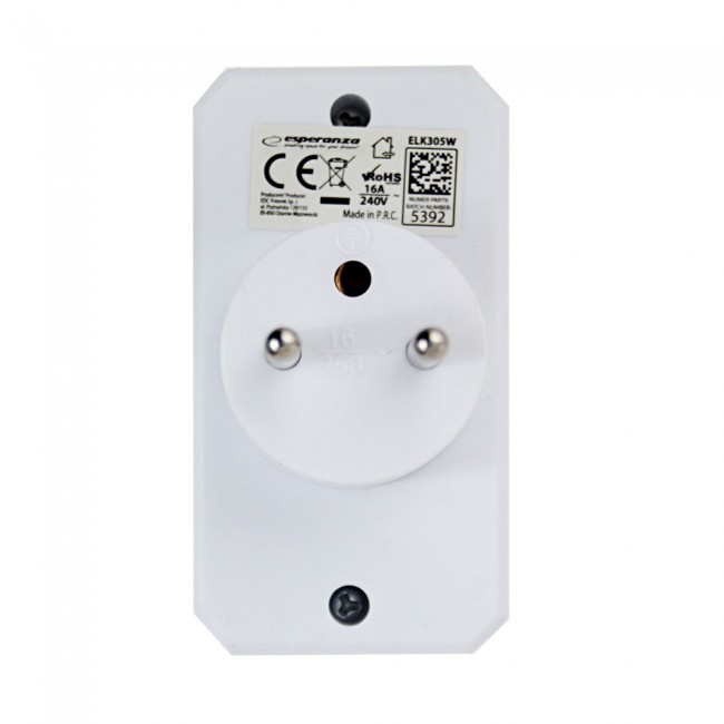 Esperanza ELK305W Electrical Splitter 2 Sockets White Esperanza ELK305W Electrical Splitter 2 Sockets White