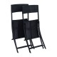 Extralink Small Black Forest Garden Furniture Set, Two Chairs + Black Table outdoor furniture set