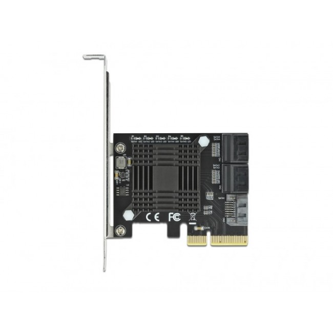 DeLOCK 5 port SATA PCI Express x4 Card - Low Profile Form Factor