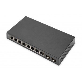Digitus 8-Port Gigabit + 2 Gigabit SFP Ethernet, Unmanaged Switch