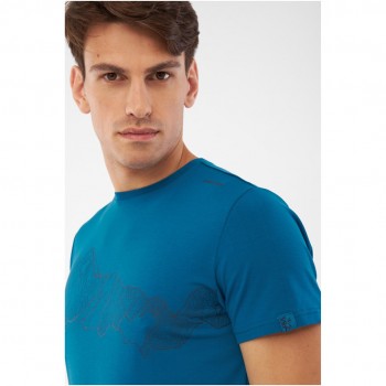 T-shirt męski VIKING Lenta Bamboo Light Man niebieski XL