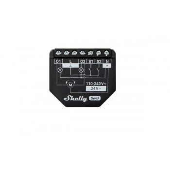 Shelly 2PM Gen3 Smart switch 2P Black