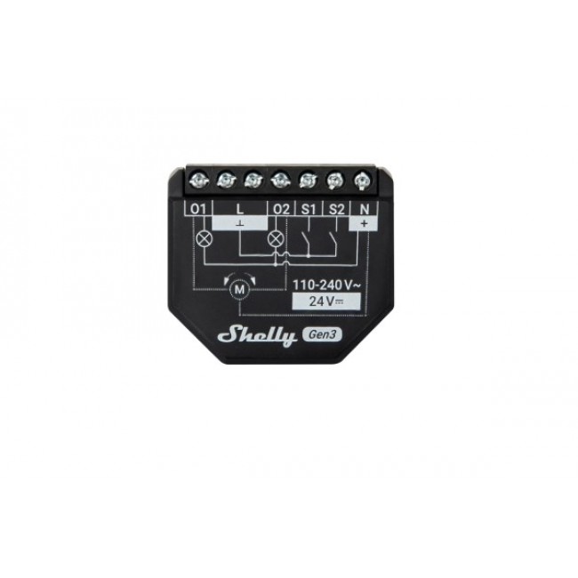 Shelly 2PM Gen3 Smart switch 2P Black Shelly 2PM Gen3 Smart switch 2P Black