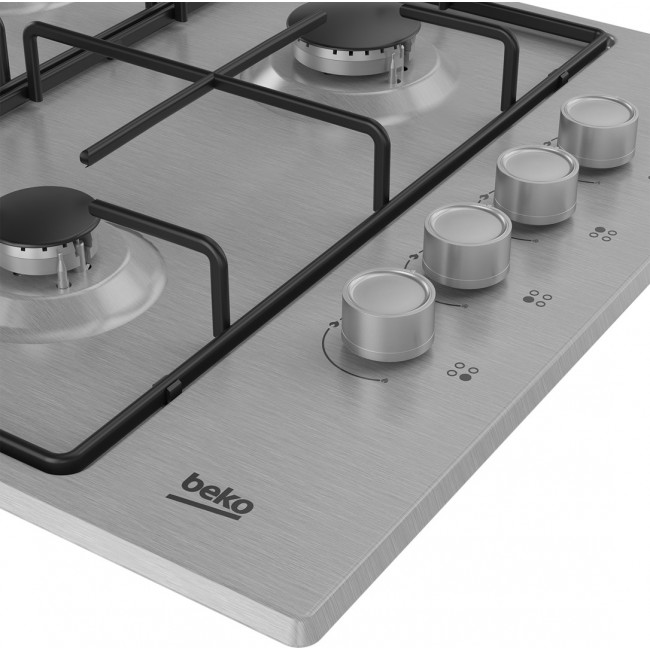 Beko HIBG64120SX hob Stainless steel Built-in 60 cm Gas 4 zone(s) Beko HIBG64120SX hob Stainless steel Built-in 60 cm Gas 4 zone(s)