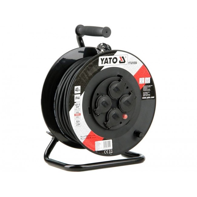 YATO EXTENSION CABLE DRUM 40m 3 x 1.5mm2 IP44 81054 YATO EXTENSION CABLE DRUM 40m 3 x 1.5mm2 IP44 81054