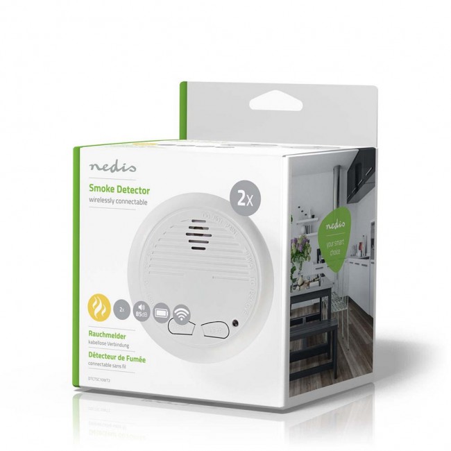 Nedis DTCTSC10WT2 smoke detector Air-sampling detector Wired & Wireless Nedis DTCTSC10WT2 smoke detector Air-sampling detector Wired & Wireless