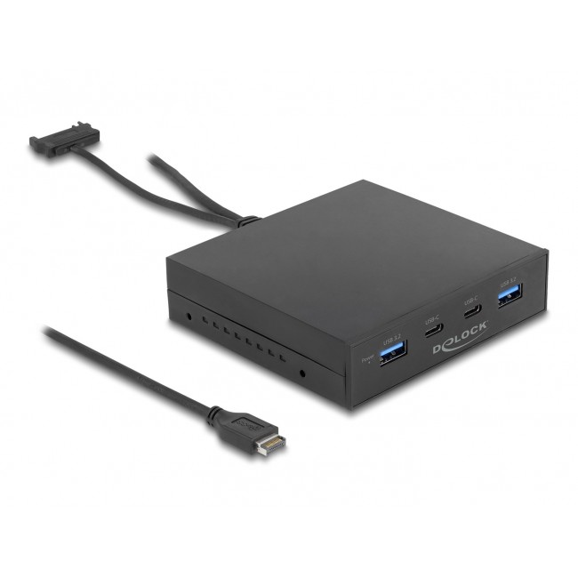 DeLOCK 3.5 USB 3.2 Gen 2 Front Panel 2 x USB Type-C + 2 x USB Type-A DeLOCK 3.5 USB 3.2 Gen 2 Front Panel 2 x USB Type-C + 2 x USB Type-A