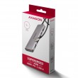 Axagon HMC-5H USB 5Gbps hub, 3x USB-A, HDMI 4k/30Hz, PD 100W, 100cm USB-C cable