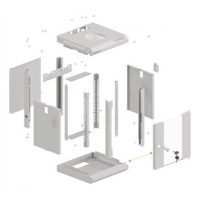 Lanberg WF11-3304-10S rack cabinet 4U Wall mounted rack Grey