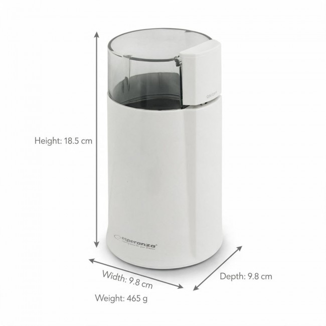 Esperanza EKC001W Coffee Grinder White 160 W