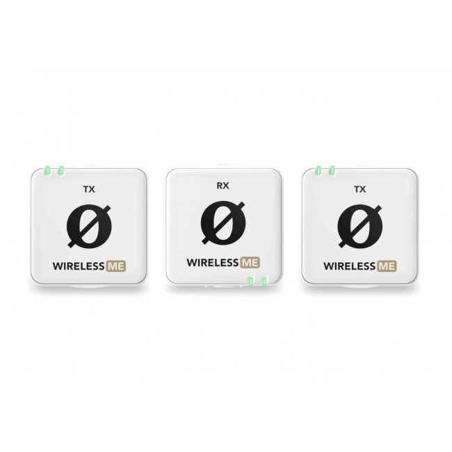 R DE Wireless ME Dual White - compact wireless microphone system with two transmitters for two-channel recording R DE Wireless ME Dual White - compact wireless microphone system with two transmitters for two-channel recording