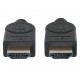 Manhattan HDMI 8K@60Hz Cable with Ethernet, 2m, Male to Male, Black, 4K@120Hz, Ultra HD 4k x 2k, Fully Shielded, Gold Plated Contacts, Lifetime Warranty, Ultra High Speed Manhattan HDMI 8K@60Hz Cable with Ethernet, 2m, Male to Male, Black, 4K@120Hz, Ultra HD 4k x 2k, Fully Shielded, Gold Plated Contacts, Lifetime Warranty, Ultra High Speed