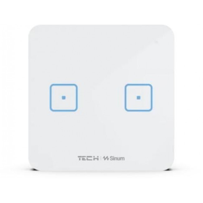 Wired double pole switch black WS-02M Tech Controllers Wired double pole switch black WS-02M Tech Controllers