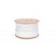 Coaxial cable F690BV. A white spool of 305m Coaxial cable F690BV. A white spool of 305m