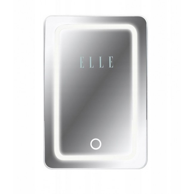 ELLE 6L white mini fridge with LED make-up mirror