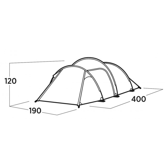 Easy Camp Hemsedal 3 Green Tunnel tent Easy Camp Hemsedal 3 Green Tunnel tent