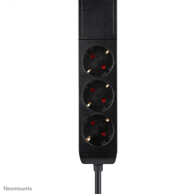 Neomounts DS22-840BL6 Desk socket with clamp and USB-C and USB-A ports - Quick charge