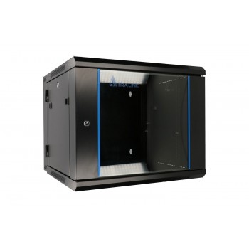 Extralink Rackmount cabinet 9U 600x600 AZH Black wall mounted, swing type