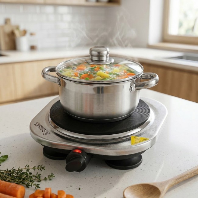 Adler CAMRY CR 6510 stove Freestanding Black,Grey Electric