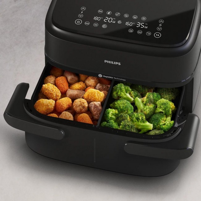 Philips 1000 series NA150/00 fryer Double 7 L Stand-alone 2450 W Hot air fryer Black Philips 1000 series NA150/00 fryer Double 7 L Stand-alone 2450 W Hot air fryer Black