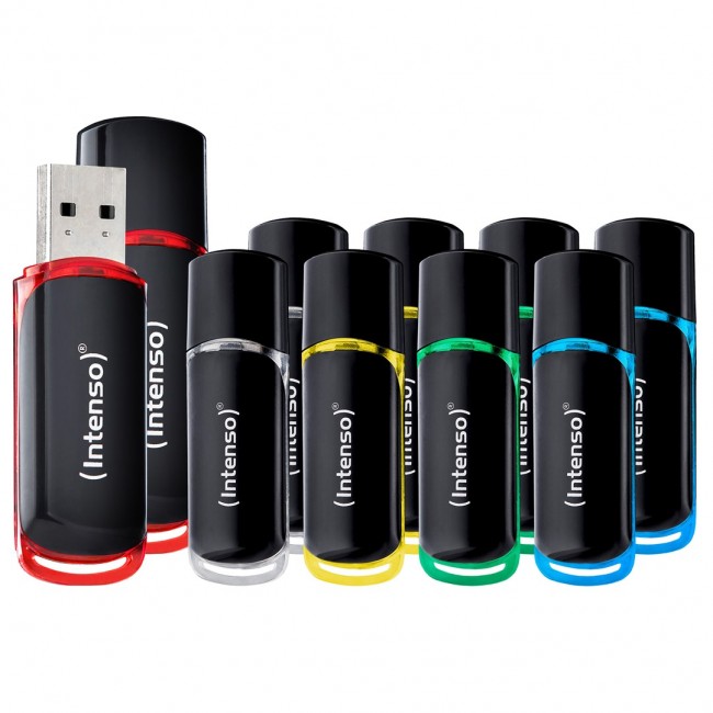 Intenso 3511551 USB flash drive 4 GB USB Type-A 2.0 Black, Red, Green, Transparent, Yellow, Blue