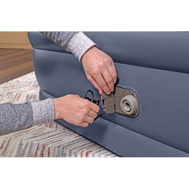 Bestway Tritech Air Mattress Queen with Built-in AC Pump and Antimicrobial Coating 2.03 m x 1.52 m x 51 cm