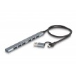 DeLOCK 4 Port Slim USB Hub with USB Type-C or USB Type-A to 3 x USB 5 Gbps USB Type-C + 1 x USB 5 Gbps Type-A