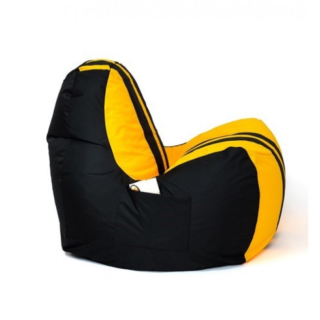 Sako bag pouffe Ferrari black-yellow XXL 140 x 100 cm