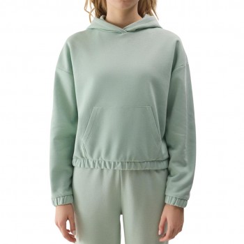 Women's sweatshirt 4F F1057 light green 4FWSS24TSWSF1057 42S M
