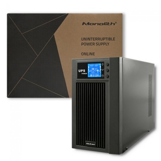 Qoltec Zasilacz awaryjny UPS On-line | Pure Sine Wave | 3kVA | 2.4kW | LCD | USB Qoltec Zasilacz awaryjny UPS On-line | Pure Sine Wave | 3kVA | 2.4kW | LCD | USB