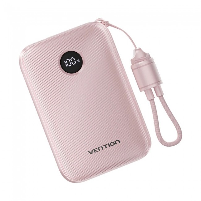 Vention 10000mAh Powerbank 2xUSB-C 1xUSB-A 22.5W, pink