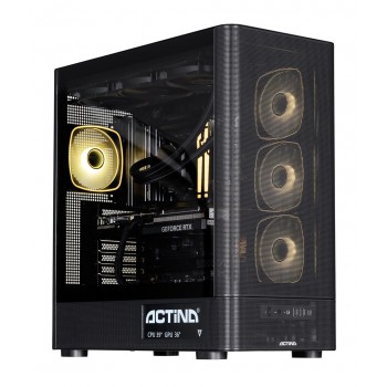Actina 5901443440246 PC AMD Ryzen 9 9900X3D 32 GB DDR5-SDRAM 1 TB SSD NVIDIA GeForce RTX 5070 Ti Windows 11 Home Midi Tower Black