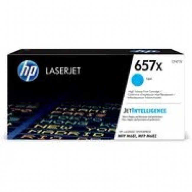 HP 657X High Yield Cyan Original LaserJet Toner Cartridge HP 657X High Yield Cyan Original LaserJet Toner Cartridge