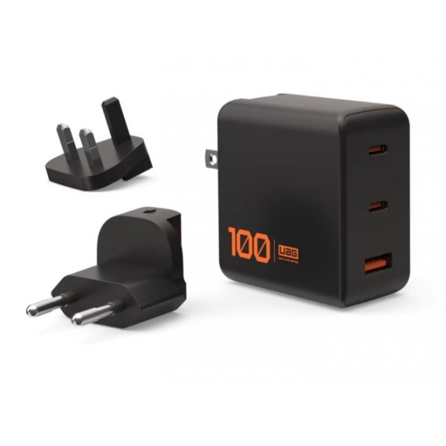 Urban Armor Gear 9B443811V4040 mobile device charger Headphones, Smartphone, Universal, Tablet, Laptop Black, Orange AC Fast charging Indoor