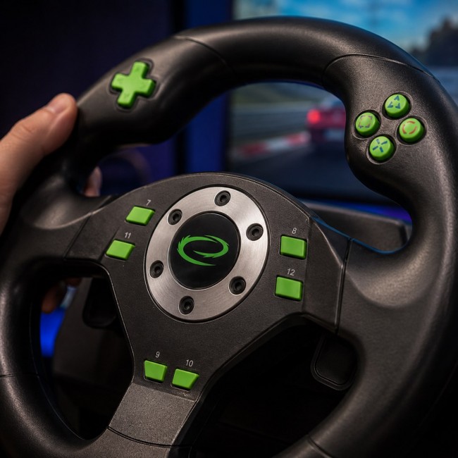 Esperanza EGW101 Gaming Controller Steering wheel Playstation,Playstation 3 Digital USB Black,Green Esperanza EGW101 Gaming Controller Steering wheel Playstation,Playstation 3 Digital USB Black,Green