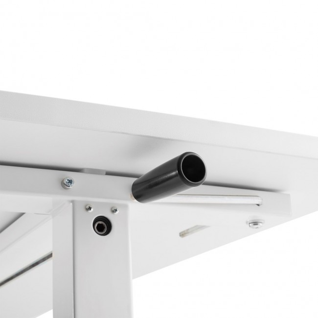 Manual height adjustable desk Ergo Office, max 40 kg, max height 117cm, with a top for standing and sitting work, ER-401 W Manual height adjustable desk Ergo Office, max 40 kg, max height 117cm, with a top for standing and sitting work, ER-401 W