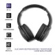 Qoltec 50851 Wireless Headphones with microphone Super Bass | Dynamic | BT | Black