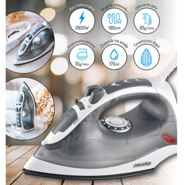 Mesko MS 5037 Steam Iron 2800 Watt.