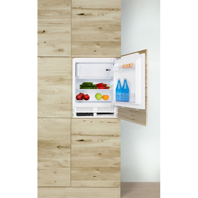 AMICA UM130.3i(E) 111-litre built-in under-counter fridge, White