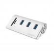 LogiLink CR0045 interface hub USB 3.2 Gen 1 (3.1 Gen 1) Type-A 5000 Mbit/s Silver LogiLink CR0045 interface hub USB 3.2 Gen 1 (3.1 Gen 1) Type-A 5000 Mbit/s Silver