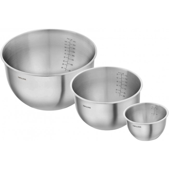 ZWILLING FRESH & SAVE Set of 3 steel bowls ZWILLING FRESH & SAVE Set of 3 steel bowls