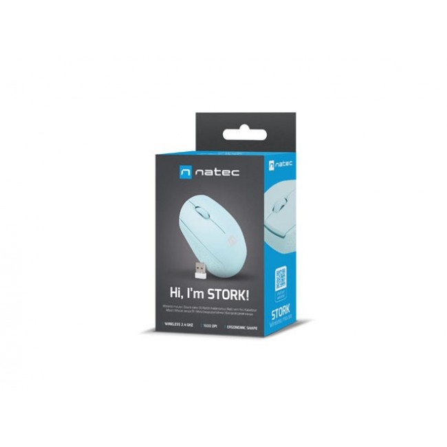 NATEC STORK mouse Home Ambidextrous Bluetooth + USB Type-A Optical 1600 DPI