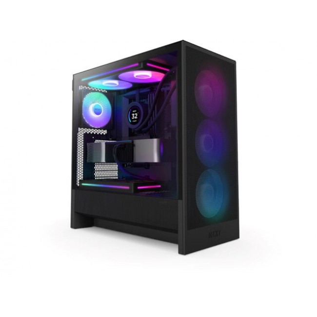 CASE MIDITOWER ATX W/O PSU/BLACK H5 FLOW RGB 2024 NZXT