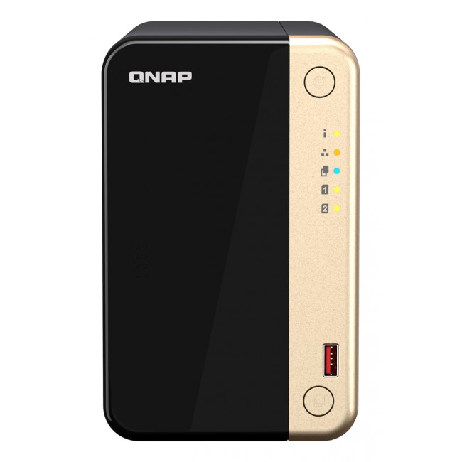 QNAP TS-264 NAS Tower Intel Celeron N5095 8 GB 0 TB QNAP QTS Black, Gold QNAP TS-264 NAS Tower Intel Celeron N5095 8 GB 0 TB QNAP QTS Black, Gold