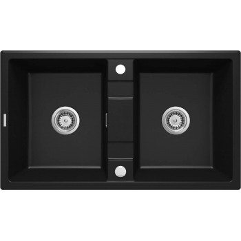 2-bowl granite sink